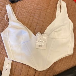 NEW Bardot corset crop top